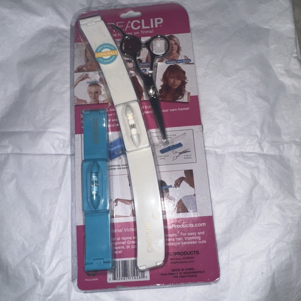 CreaClip Set Shark Tank Home Hair Cutting Tool Kit Stainless Steel Shears NEW